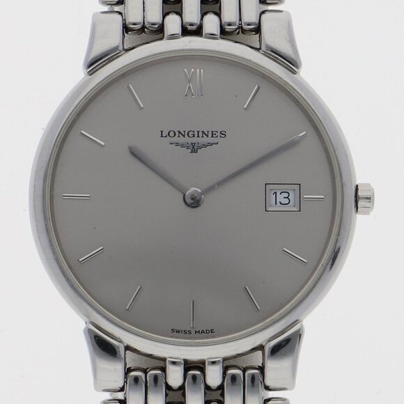LONGINES L5.632.4 Grand Classic Date Silver SS QZ - Picture 1 of 6
